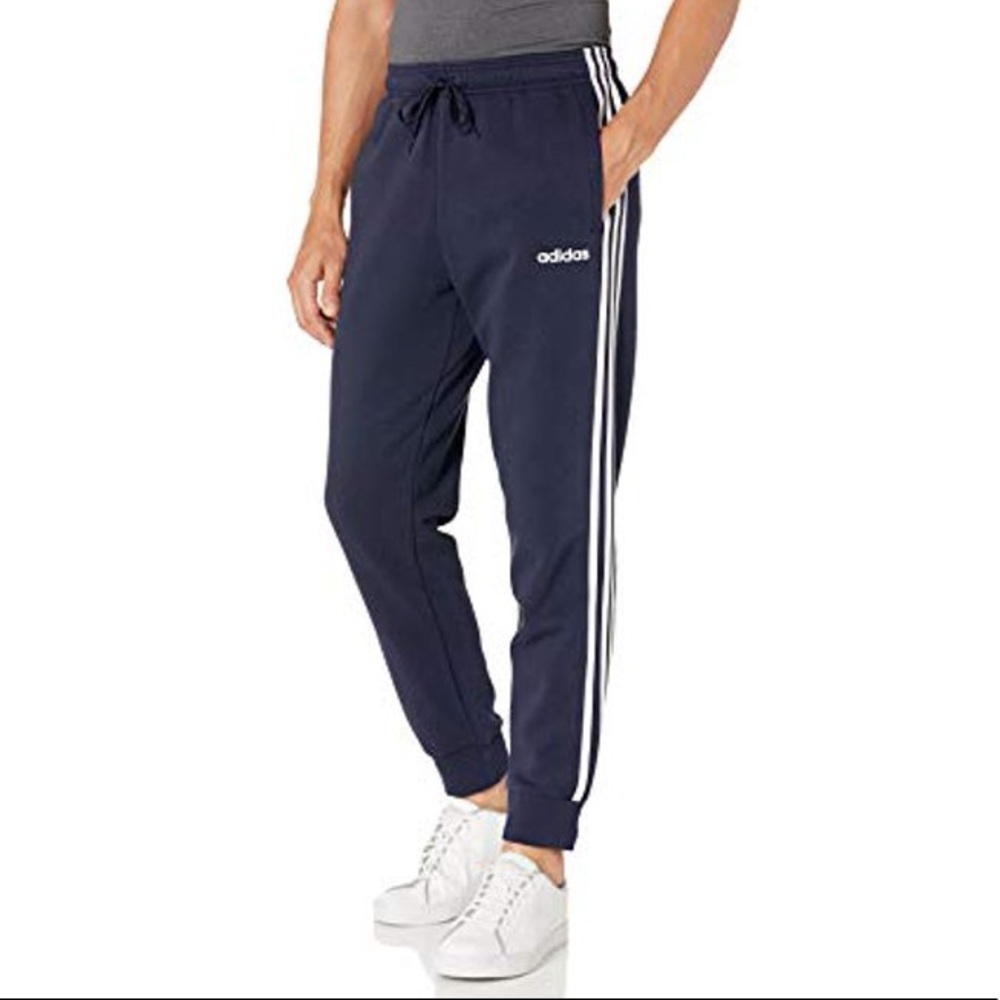 adidas Men's Essentials 3-stripes Fleece Jogger Pant, COLOR Legend Ink